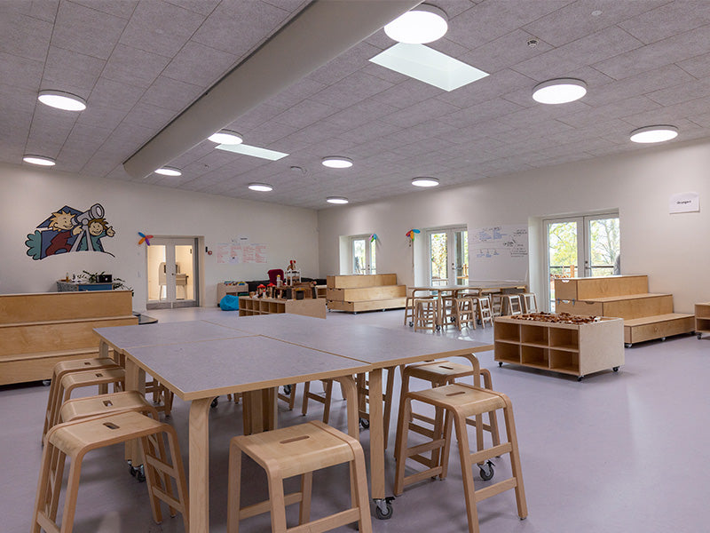 Luna rundt LED påbygningsarmatur energioptimering