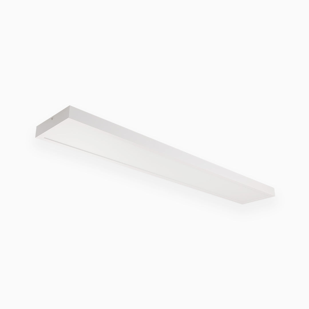 Skyled påbygning aflangt LED påbygningspanel 200x1200mm kontorbelysning