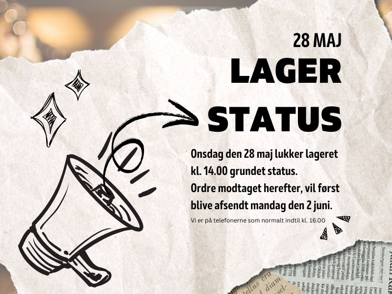 Lagerstatus den 28 maj