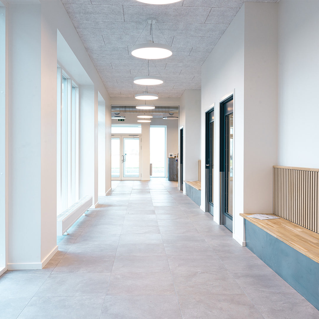 Luna rundt LED armatur nedhængt energioptimering